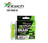 Шнур плетений Intech First Braid PE X8 Green 100м