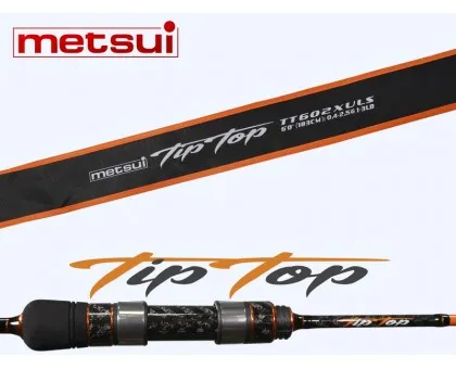 Спінінг Metsui Tip Top 602XULS (1,83м 0,4-2,5гр) Спінінг Metsui Tip Top 602XULS (1,83м 0,4-2,5гр)
