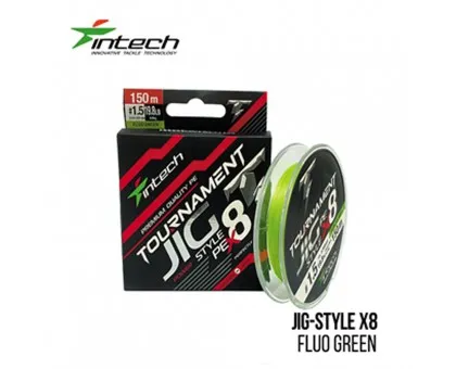 Шнур плетений восьмижильний Intech Tournament Jig Style PE X8 Lime Green 150м Шнур плетений восьмижильний Intech Tournament Jig Style PE X8 Lime Green 150м